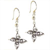 Sterling Silver Spiral Flower Earrings