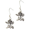 Sterling Silver Rose Flower Earrings