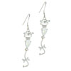 Sterling Silver Cz Bowtie Ribbon Outfit Earrings