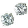 Round Circle Cz Earrings