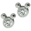 Sterling Silver Cz Three Circle Earrings