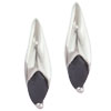 Fancy Curved Black Cz Earrings