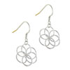 Circle Spiral Flower Earrings