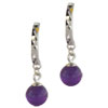 Purple Acrylic Bead Earrings