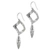 Folded Checkered  Square   Dangle   Earrings 
