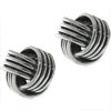 Sterling Silver Interweaved Hoop Earrings