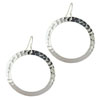 Sterling Silver Textured Hoop Earrings