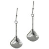 Polished Sterling Silver Droplet Earrings