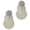 Sterling Silver Cascading Polished Circle Earrings