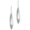 Sterling  Silver  Pointed Polished Long Accented Earrings