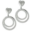 Heart Dangle Hoop Earrings