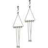  Sterling   Silver  Triangular Pendulum Earrings