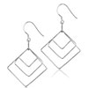  Sterling   Silver  Series Of Square Earrings