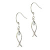 Single Cz Stud Fish Earrings