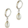 Oval Dangle Faux Pearl Earrings