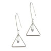 Sterling Silver  Triangle  Earrings