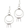 Sterling Silver Hoop And Oval Earrings