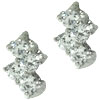 Twin Pair Cz Earrings