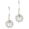 Heart Wreath Cz Earrings