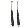 Silver Simulated Wooden Stick Earrings