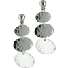 Sterling Silver Oval Rock Shaped Earrings