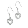Sterling Silver Cubic Zirconia Heart Earrings