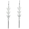 Sterling Silver Row Of Butterflies Earrings