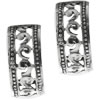 Sterling Silver Fancy Victorian Crescent Earrings