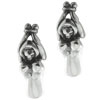 Sterling   Silver  Person In Hood Earrings