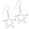  Sterling   Silver  Star Laced Earrings