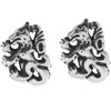Sterling Silver Artistic Cat Animal Earrings