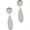 Sterling Silver Circle Dangle Teardrop Earrings