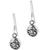 Sterling Silver Round Christmas Ornament Earrings