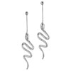 Silver Dangle Snake Earrings