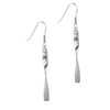  Sterling   Silver  Twisted Rectangular Ribbon Earrings