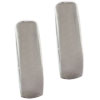 Silver Polished Rectangle Earrings