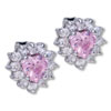 July  Ruby  Color Birthstone 925 Sterling Silver Earrings