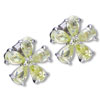 Flower August Peridot Color Birthstone 925 Sterling Silver Earrings