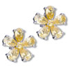 Flower November Topaz Color Birthstone 925 Sterling Silver Earrings