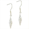 Sterling Silver Diamond Shaped Cz Earrings