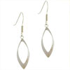 Sterling Silver Hollow Polished Oval  Fashion   Earrings 