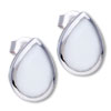 Drop June Pearl Color Birthstone 925 Sterling Silver Earrings