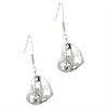 Sterling Silver Heart Shape Cz Earrings