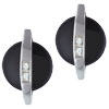 Sterling Silver Faux Onyx Disc With Cz Highlight Earrings