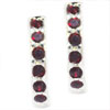 Sterling Silver Ruby Red Cz Earrings