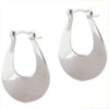 Sterling Silver Fan Hoop Earrings