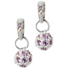 Sterling Silver Purple Cz Ball Earrings