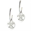 Sterling Silver Heart Cz Dangle Earrings