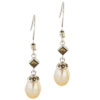 Sterling Silver Peach Faux Pearl Earrings