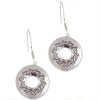  Sterling   Silver  Accented Donut Earrings